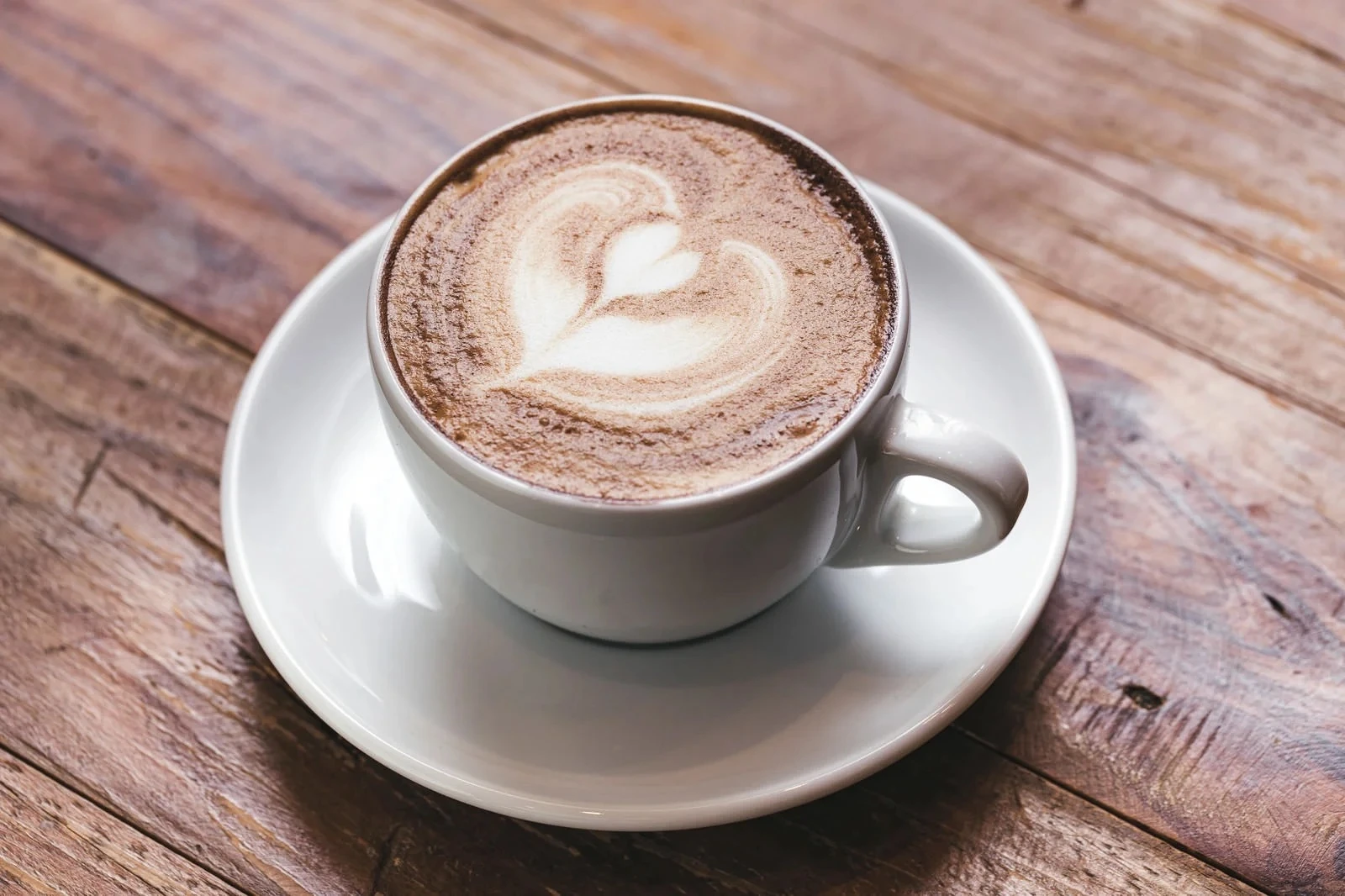 カフェオレのハートマーク