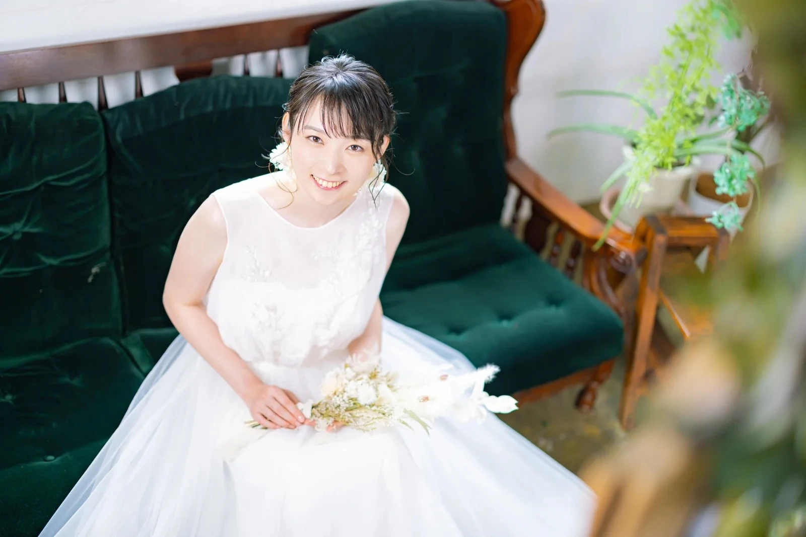 ウエディングドレスを着た花嫁